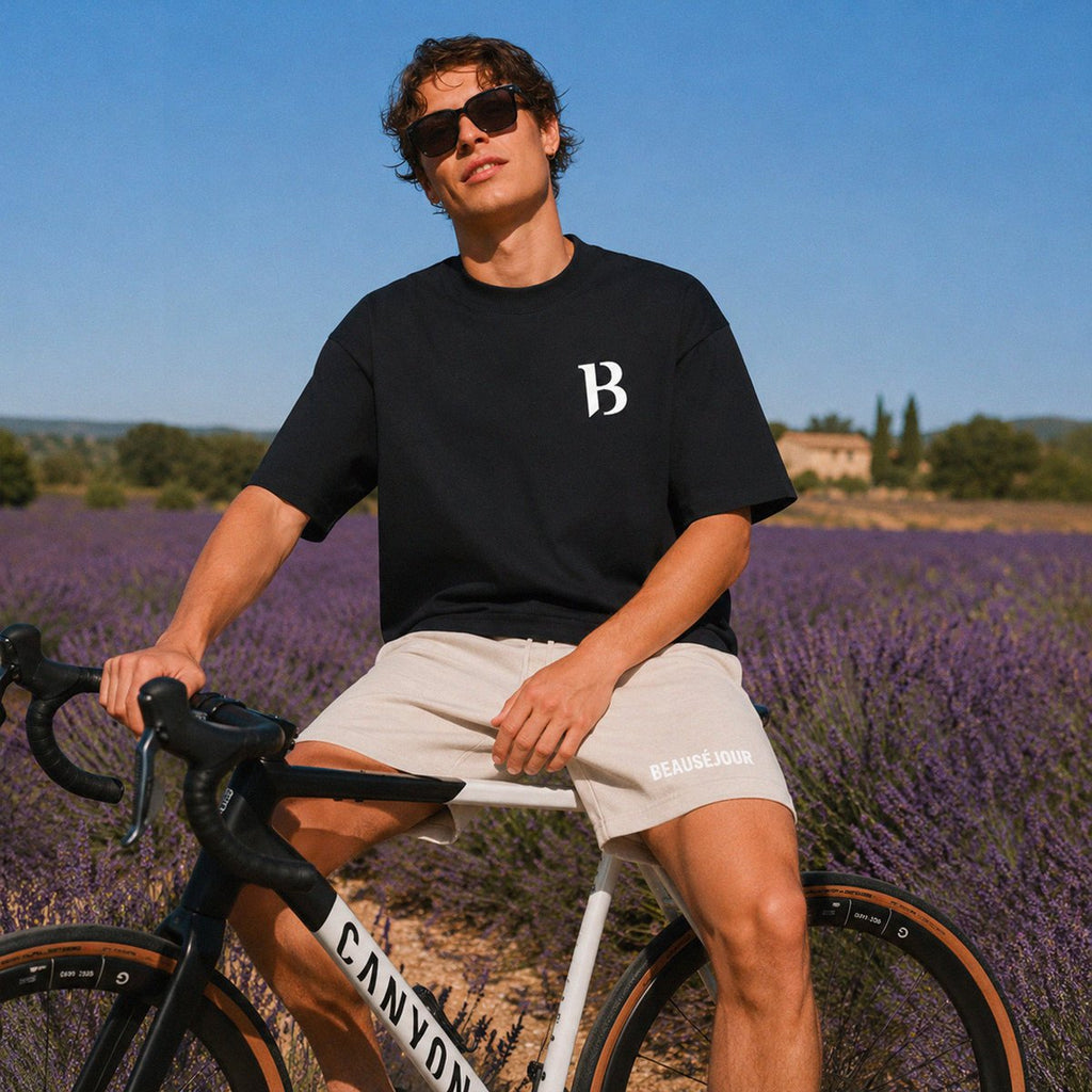Signature B Beauséjour Boxy T-Shirt Schwarz | Bio-Baumwolle