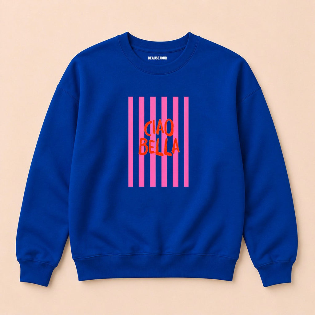 Ciao Bella Sweatshirt Blau | Bio-Baumwolle Premium | Beauséjour®