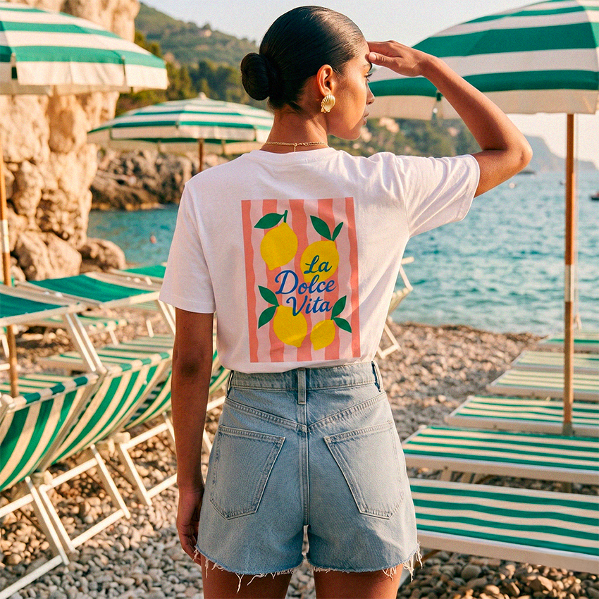 La Dolce Vita Citron T-Shirt | Bio-Baumwolle | Beauséjour®