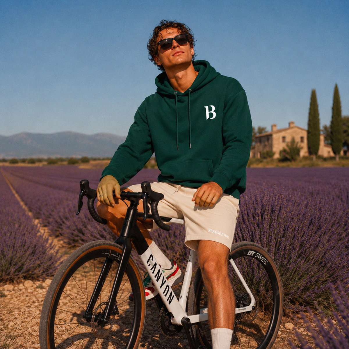 Signature B Hoodie Grün | Bio-Baumwolle | Beauséjour®