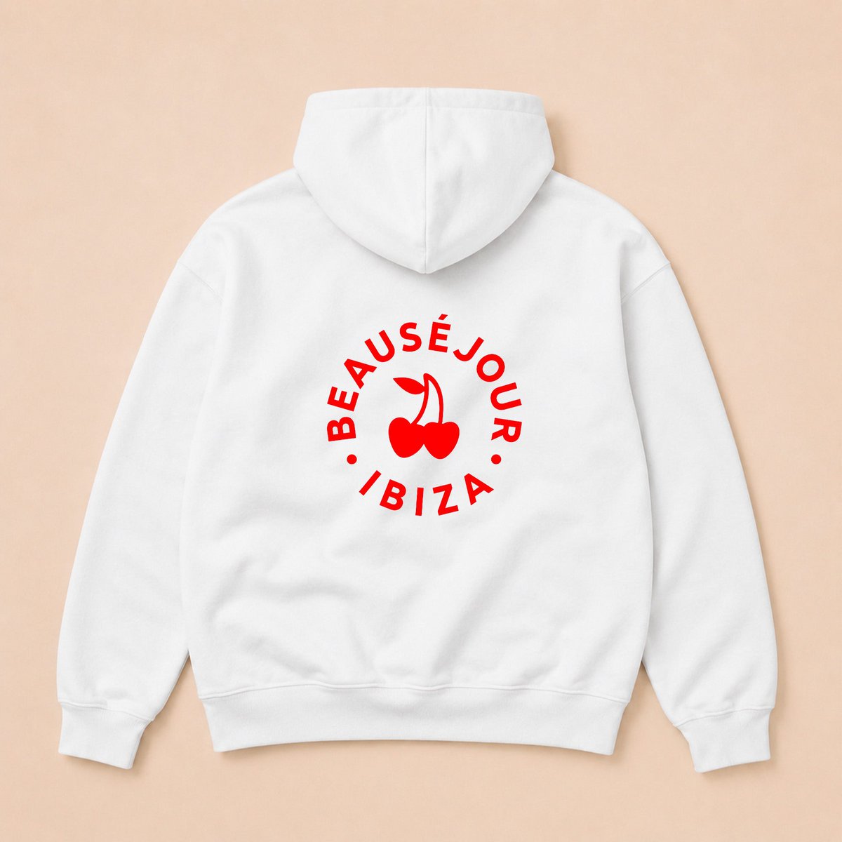 Ibiza Cercle Hoodie Weiß | Premium Bio-Baumwolle | Beauséjour®