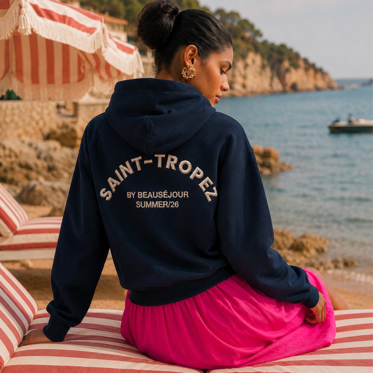 Saint-Tropez Kapuzenpullover | Premium Hoodie aus Bio-Baumwolle | Beauséjour®