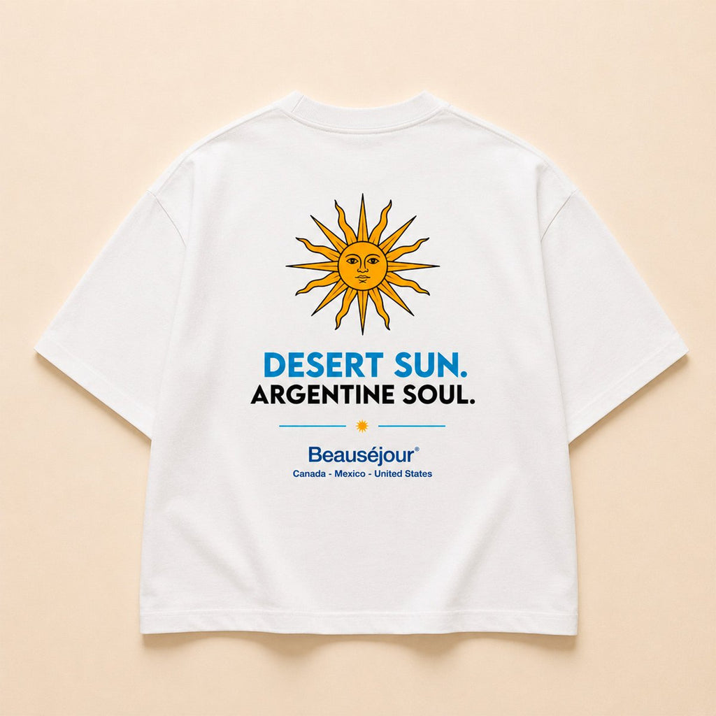 Argentinien T-Shirt WM 2026 | 280 g/m² Bio-Baumwolle | Beauséjour®