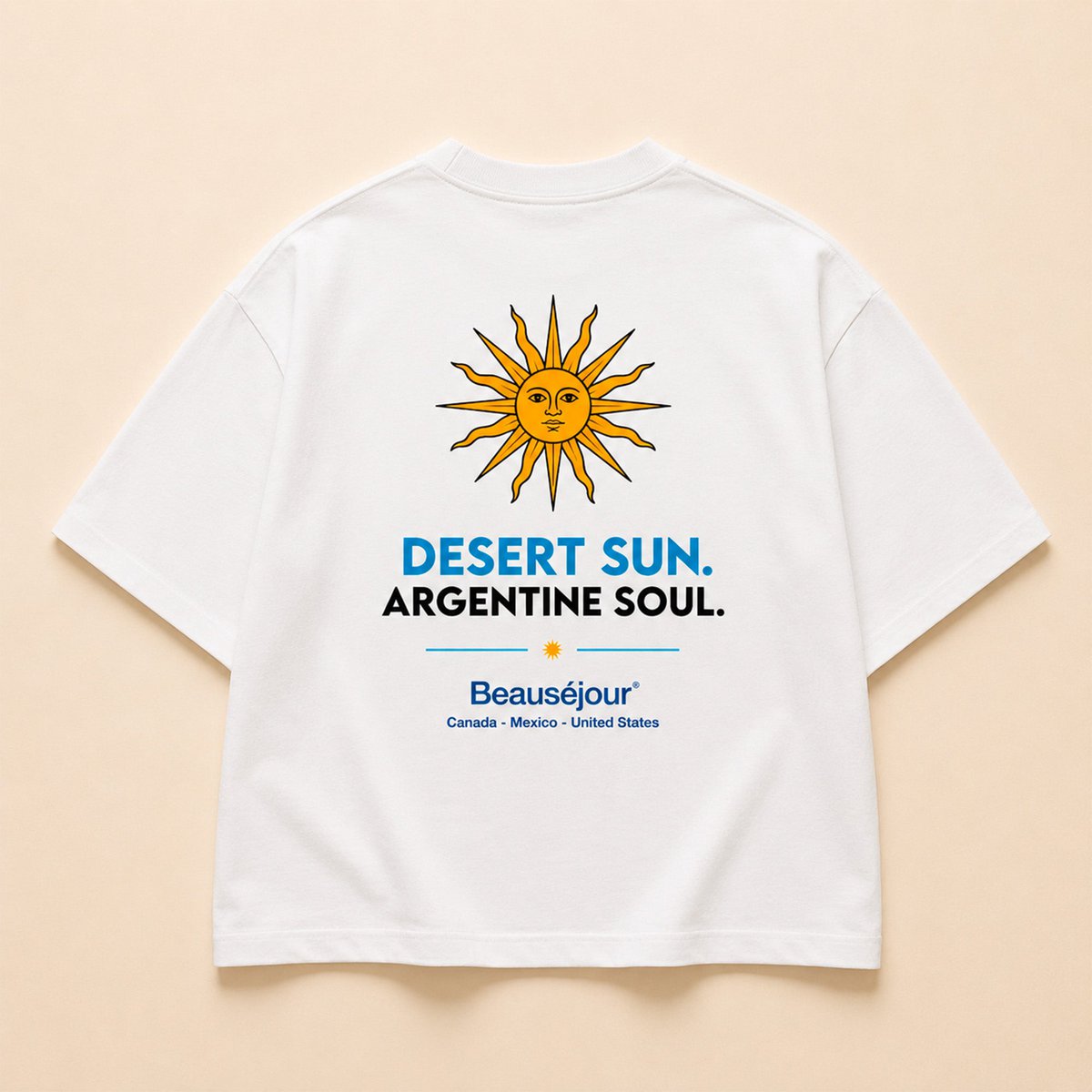 Argentinien T-Shirt WM 2026 | 280 g/m² Bio-Baumwolle | Beauséjour®