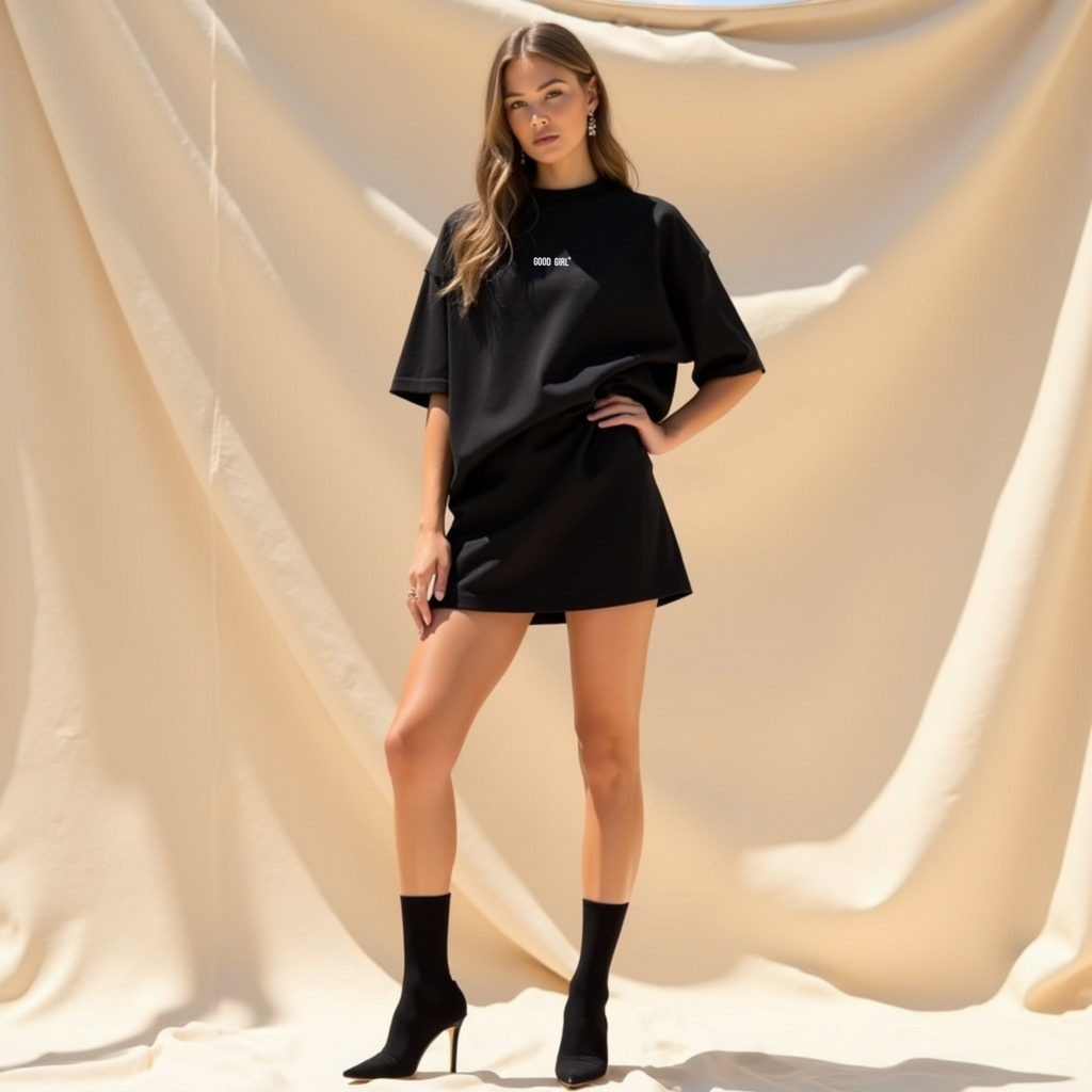 Oversized Statement T-Shirt – GOOD GIRL® - BAD HABITS Weiß