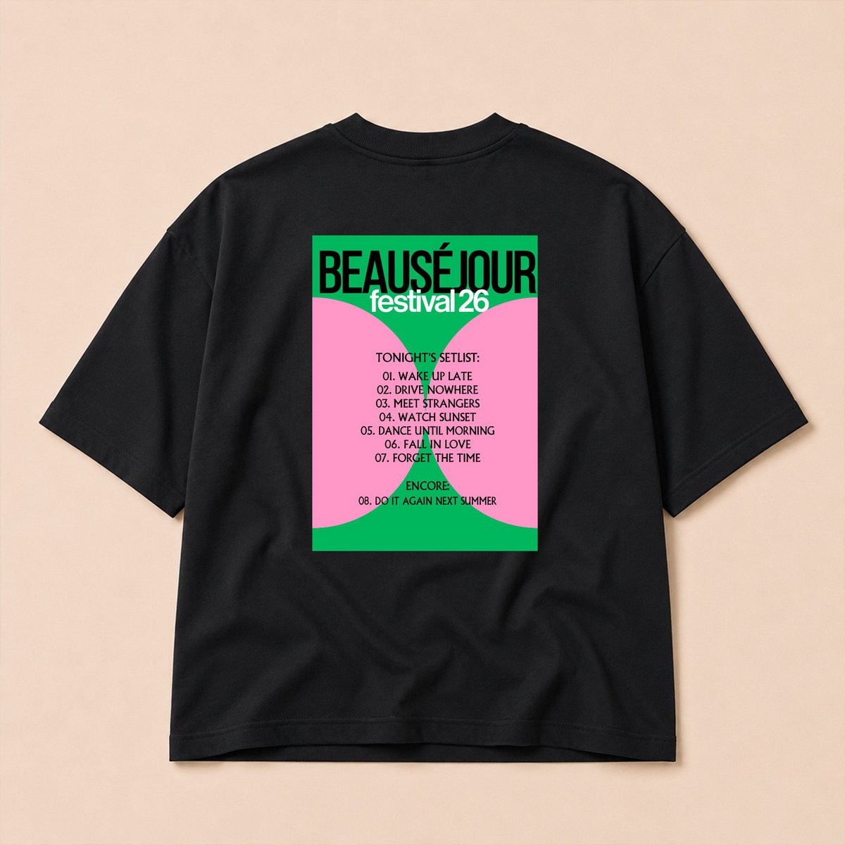 Tonight's Setlist Boxy T-Shirt | Beauséjour® | Oversized