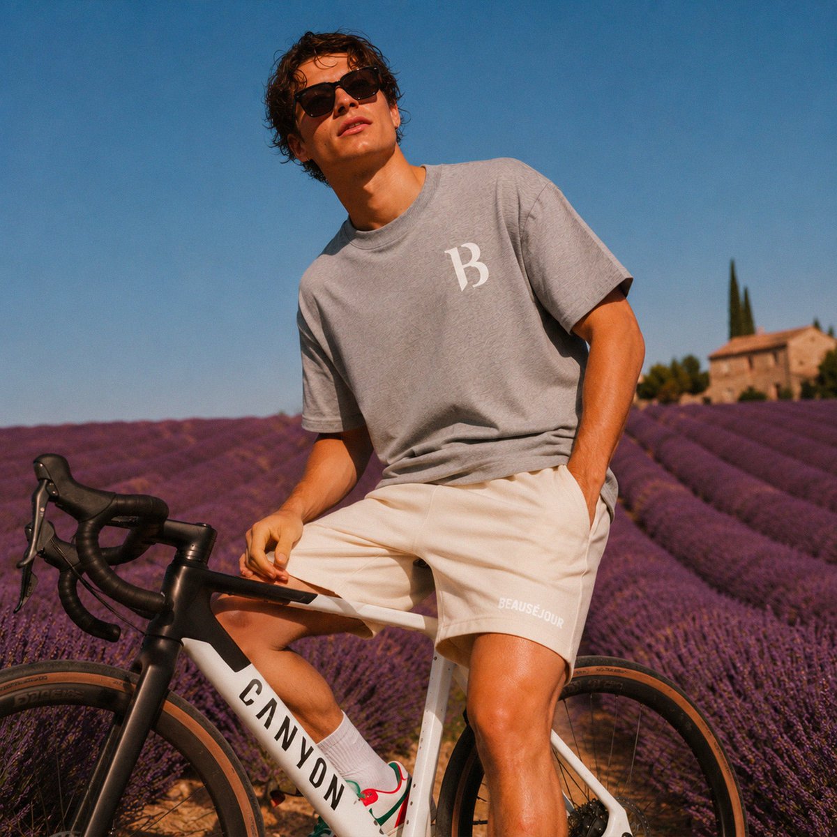 Signature B Boxy T-Shirt Grau | Bio-Baumwolle | Beauséjour®