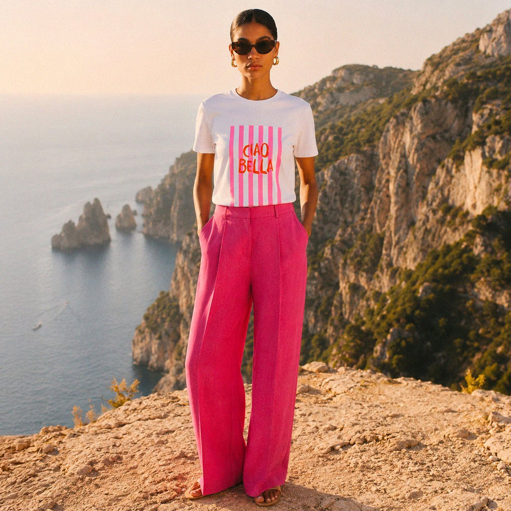 Weißes Ciao Bella T-Shirt
