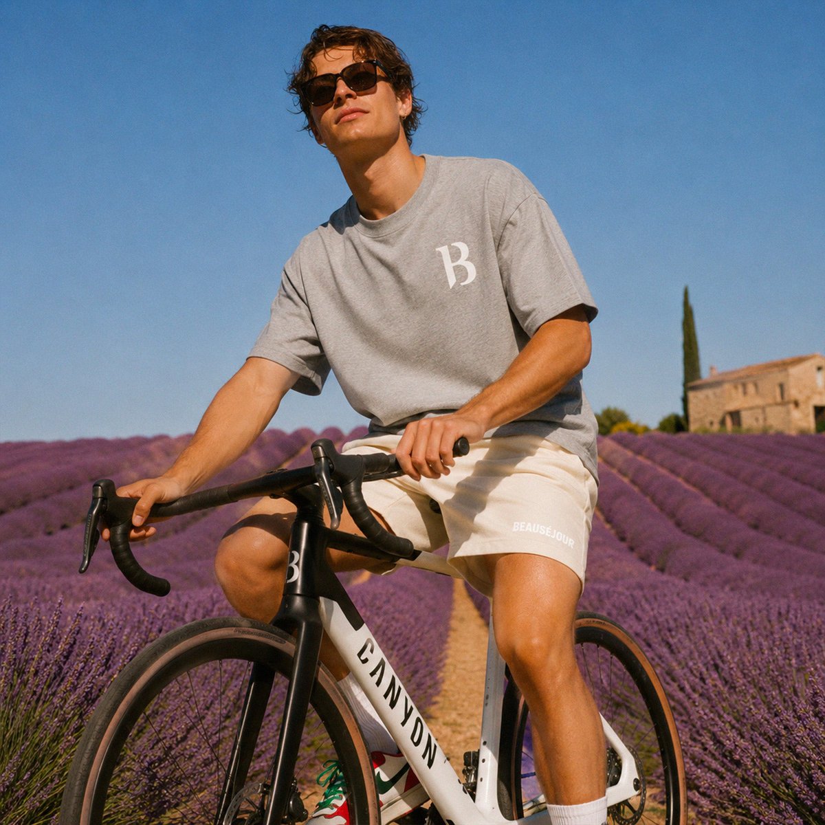 Signature B Boxy T-Shirt Grau | Bio-Baumwolle | Beauséjour®