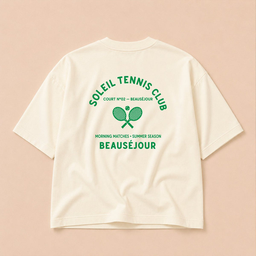 “Tennis Club Beauséjour” Boxy T-shirt