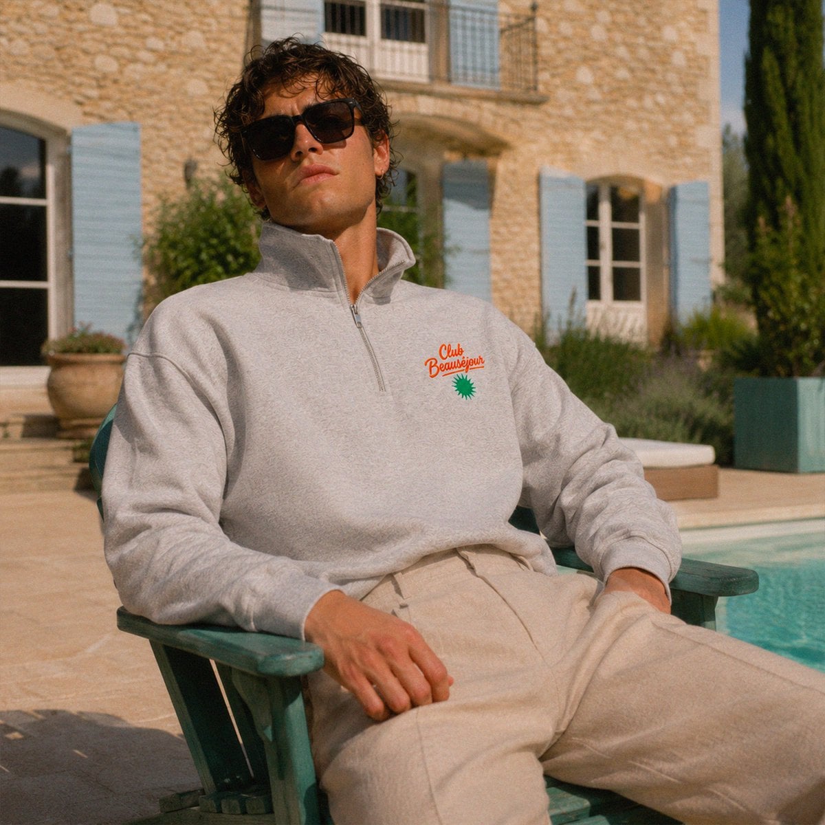 Club Sweatshirt mit Reißverschluss | Bio-Baumwolle | Beauséjour®