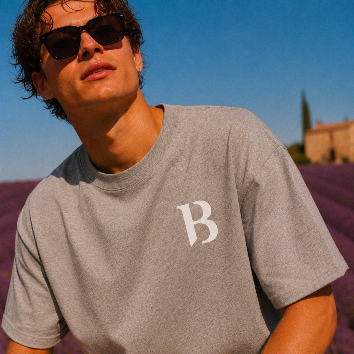 Signature B Boxy T-Shirt Grau | Bio-Baumwolle | Beauséjour®