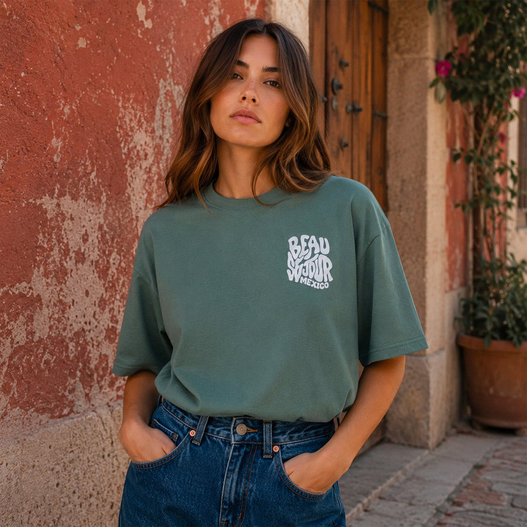 Mexiko Boxy T-Shirt Grün | 280 g/m² Premium | Beauséjour®