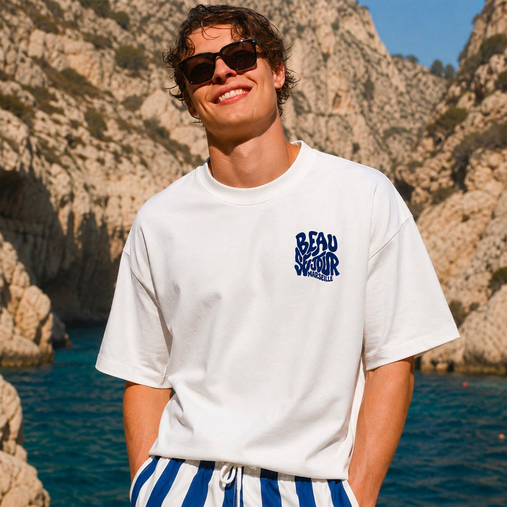 T-Shirt Boxy Blanc Marseille