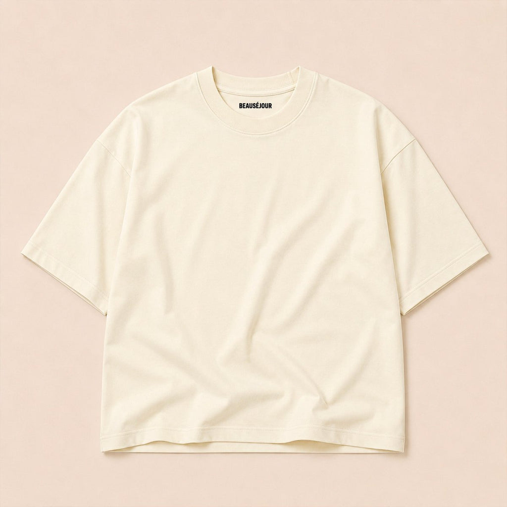 Kastenförmiges T-Shirt „The Sun Comes Back“
