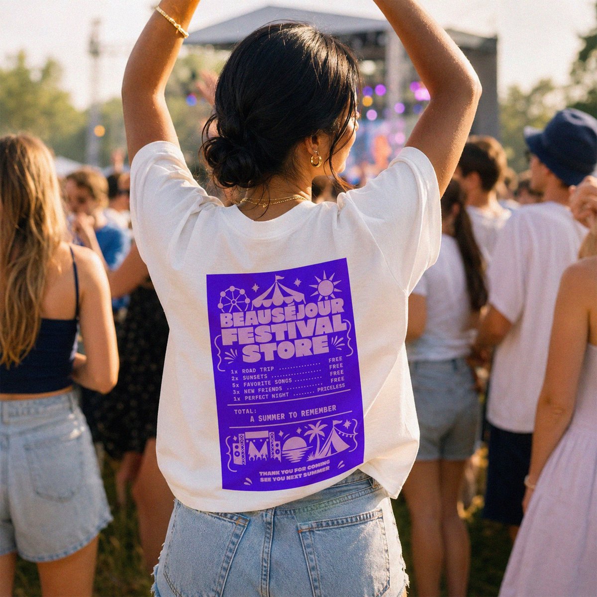 Receipt Festival Store Boxy T-Shirt | Beauséjour® | Premium 200 g/m²
