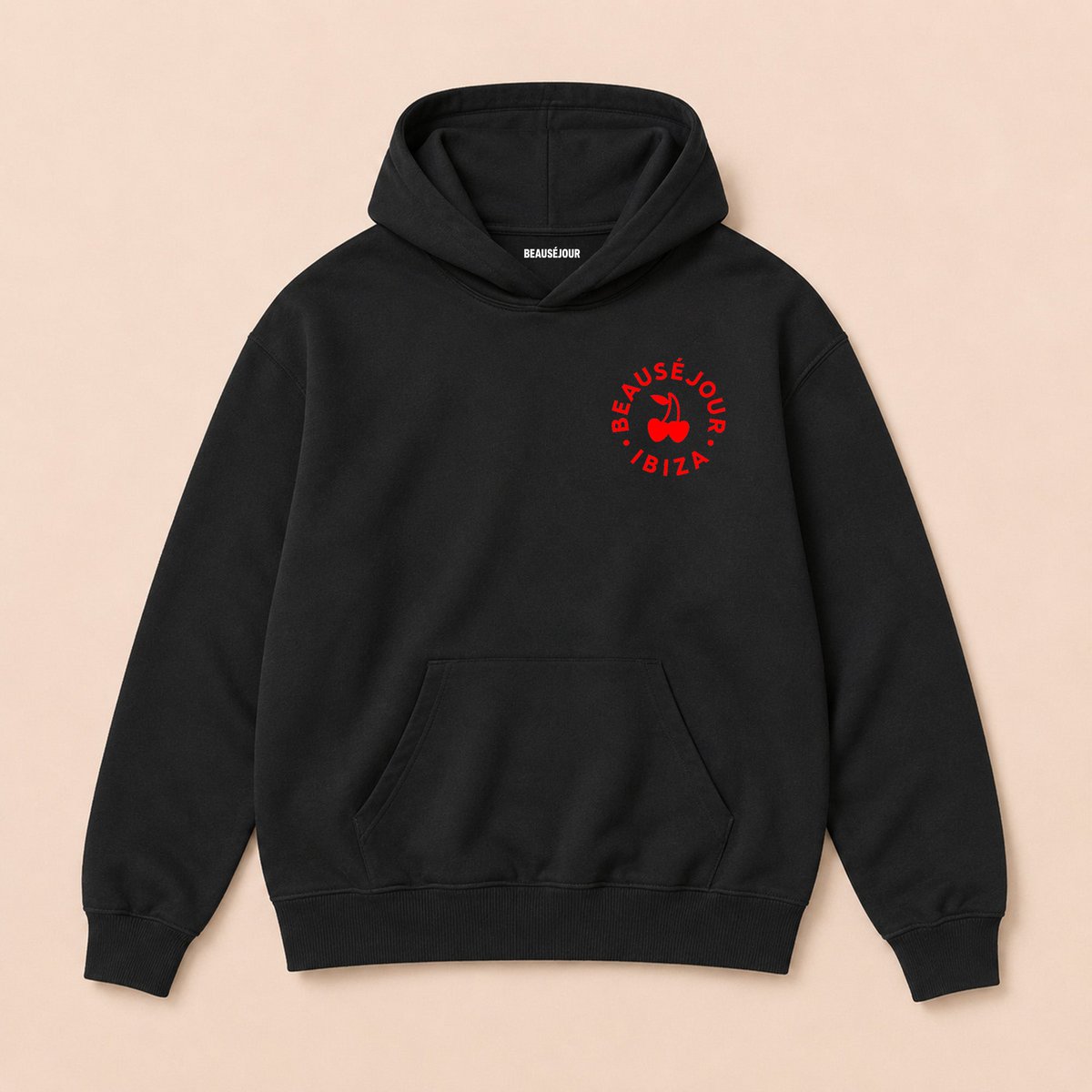 Ibiza Cercle Hoodie Schwarz | Bio-Baumwolle | Beauséjour®