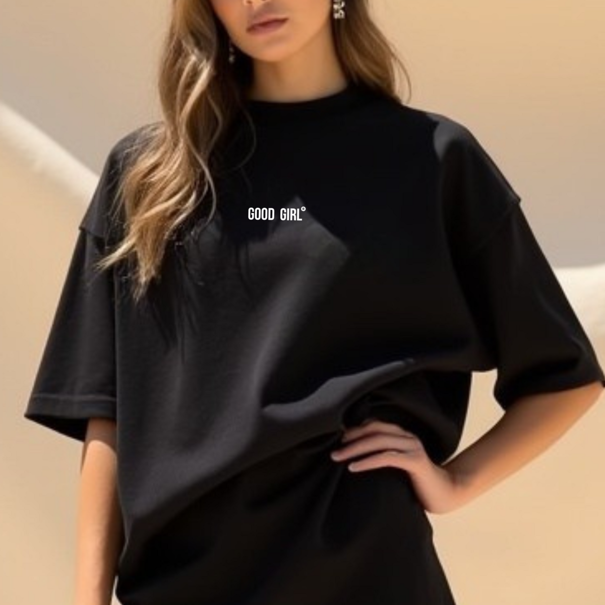 Oversized Statement T-Shirt – GOOD GIRL® - BAD HABITS Weiß