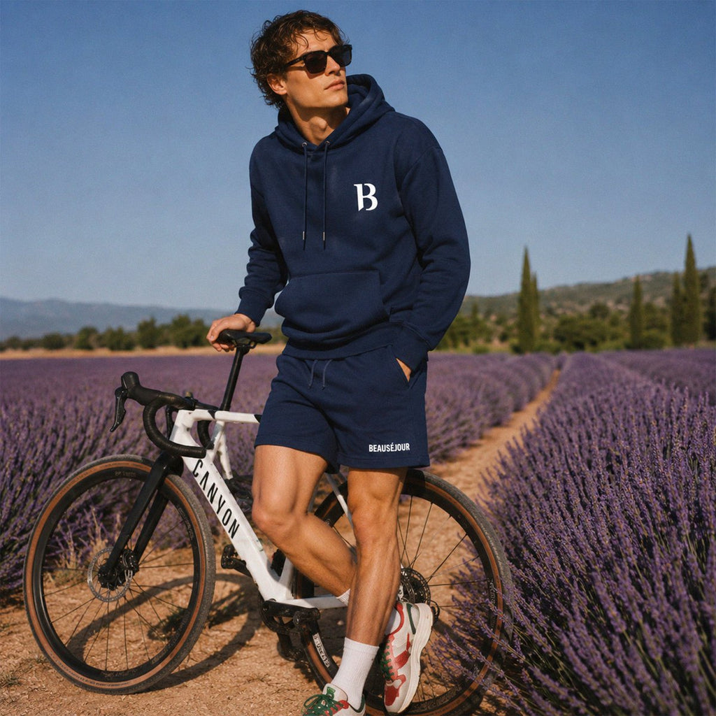 Signature B Hoodie Navy | Bio-Baumwolle | Beauséjour®