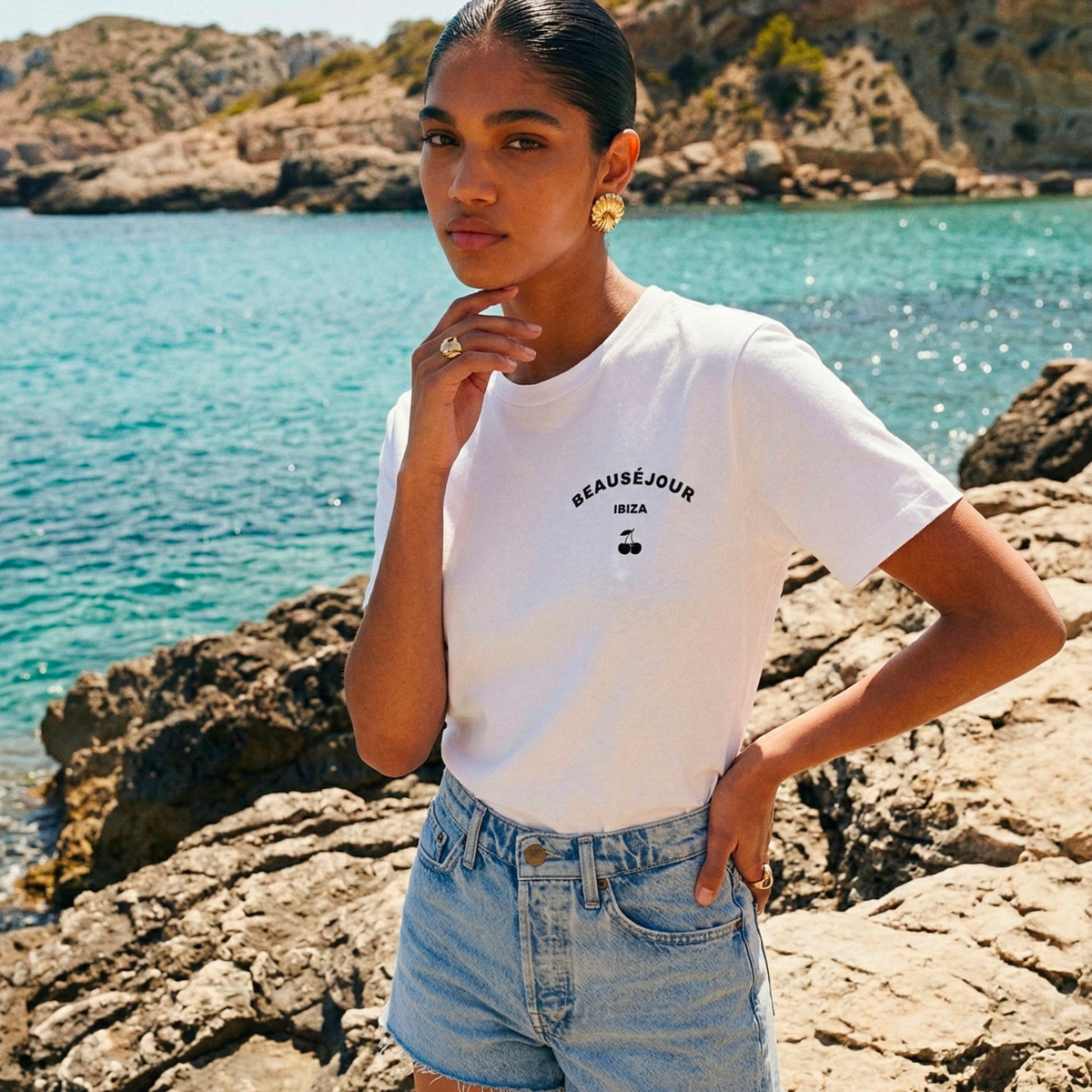 Casablanca Boxy T-Shirt Creme | 280 g/m² Premium | Beauséjour®
