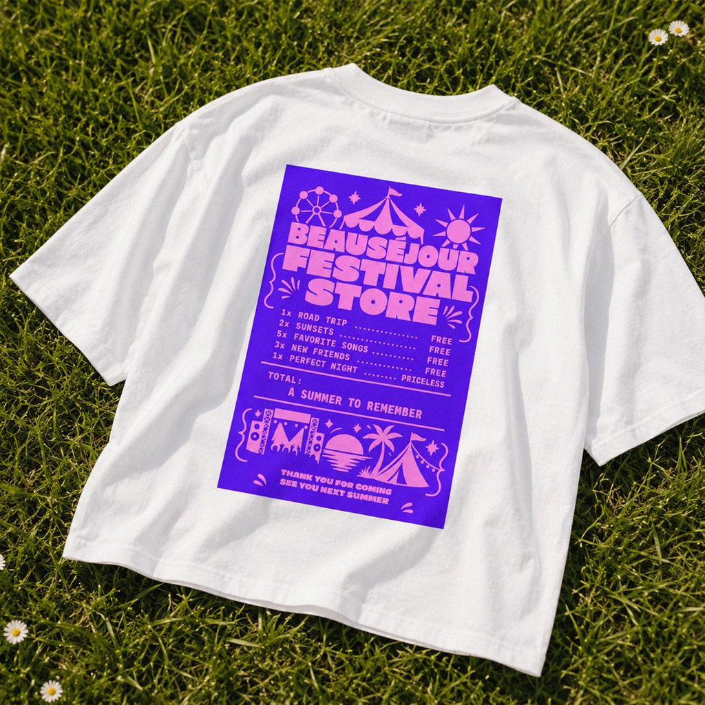 Receipt Festival Store Boxy T-Shirt | Beauséjour® | Premium 200 g/m²