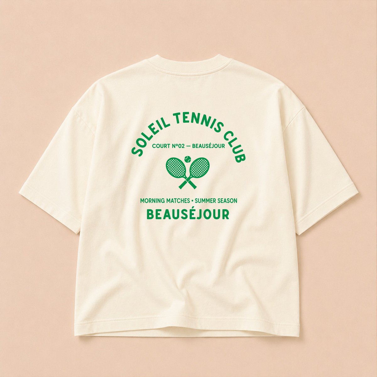 “Tennis Club Beauséjour” Boxy T-shirt