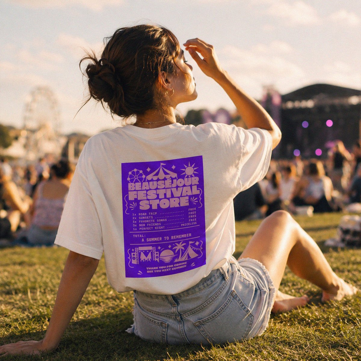 Receipt Festival Store Boxy T-Shirt | Beauséjour® | Premium 200 g/m²