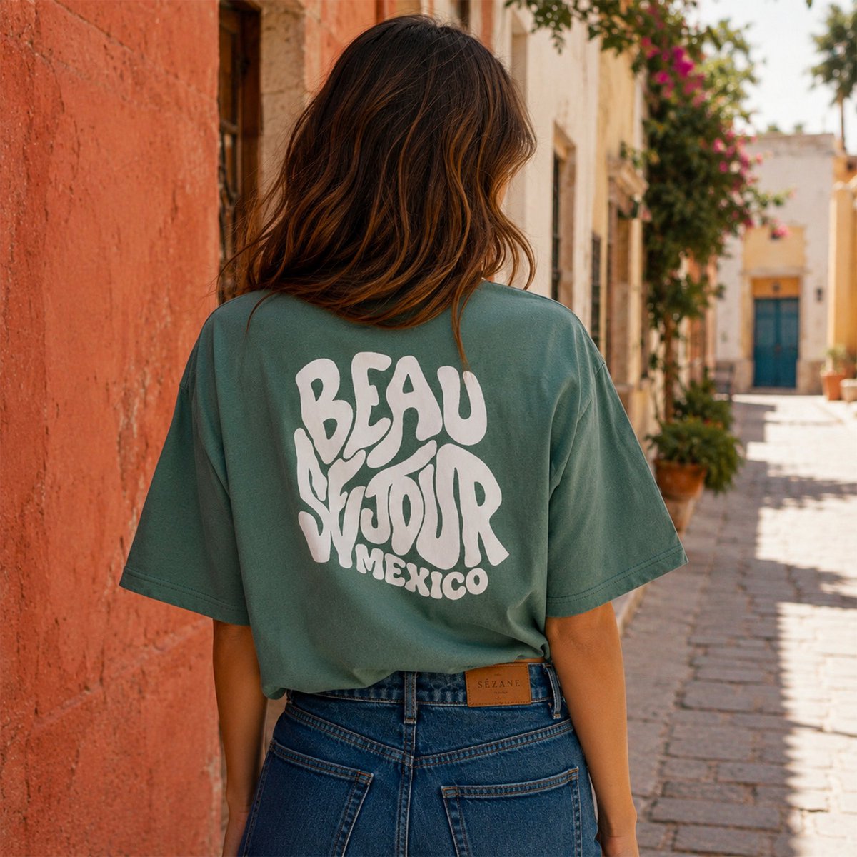 Mexiko Boxy T-Shirt Grün | 280 g/m² Premium | Beauséjour®
