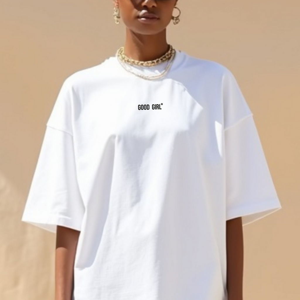 Oversized Statement T-Shirt – GOOD GIRL® - BAD HABITS Weiß