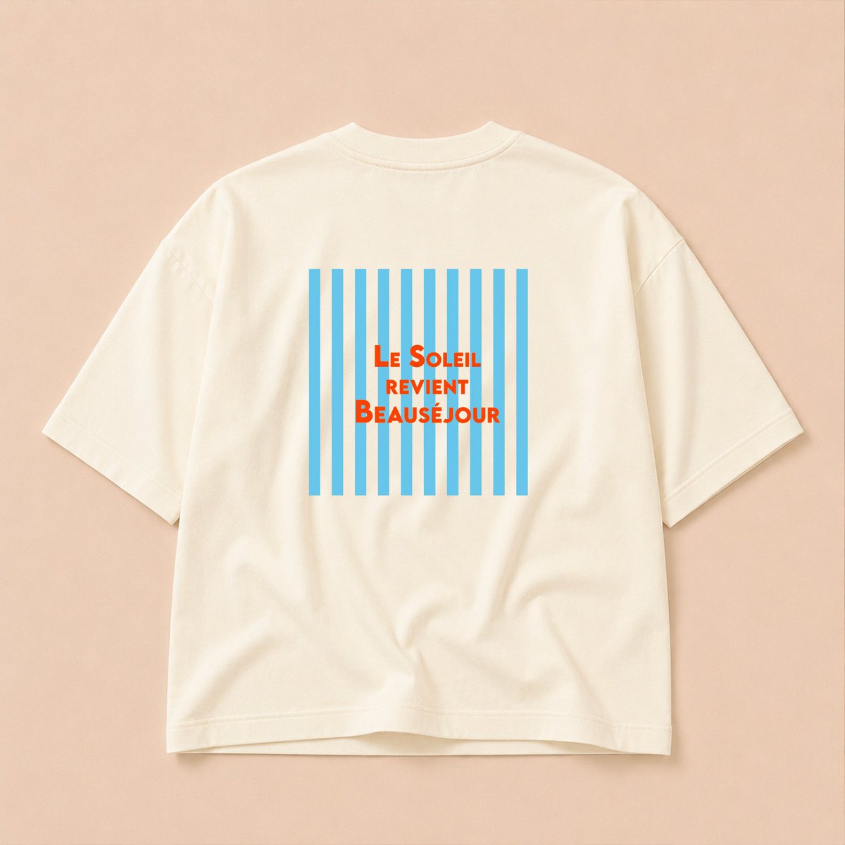 Kastenförmiges T-Shirt „The Sun Comes Back“