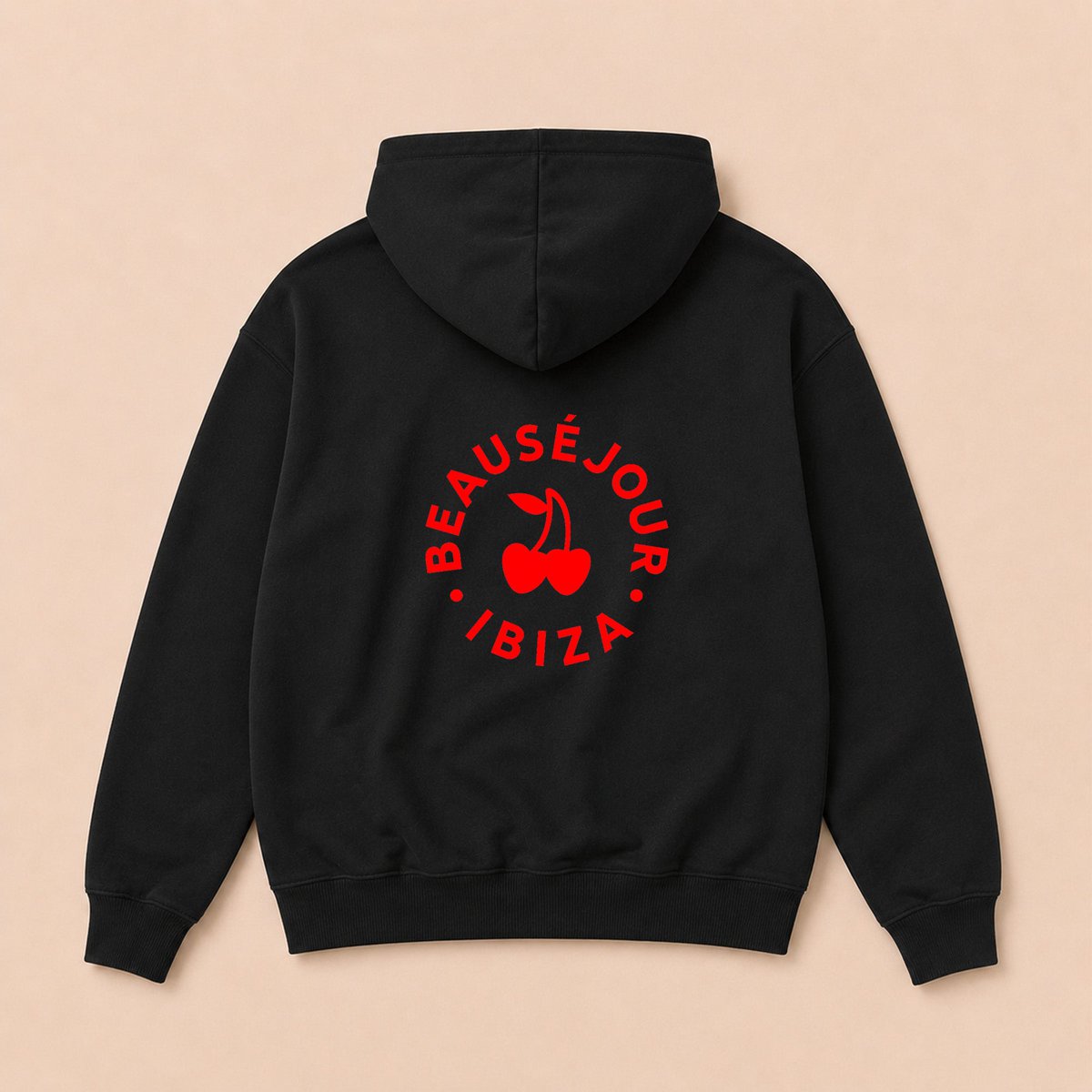Ibiza Cercle Hoodie Schwarz | Bio-Baumwolle | Beauséjour®