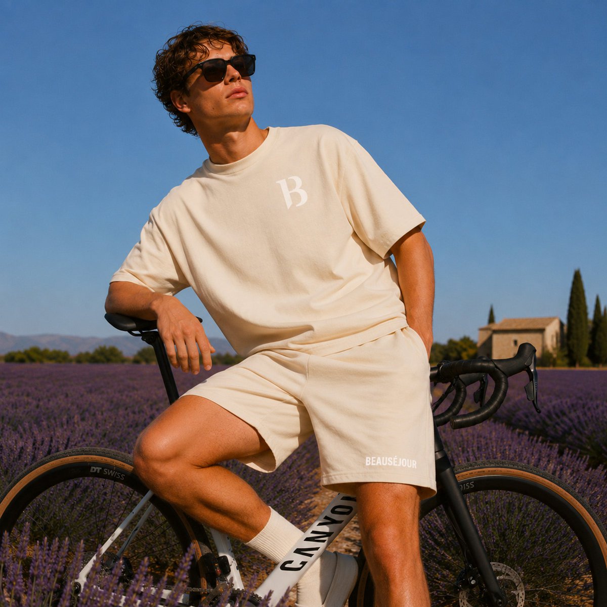 Signature B Boxy T-Shirt Creme | Bio-Baumwolle | Beauséjour®