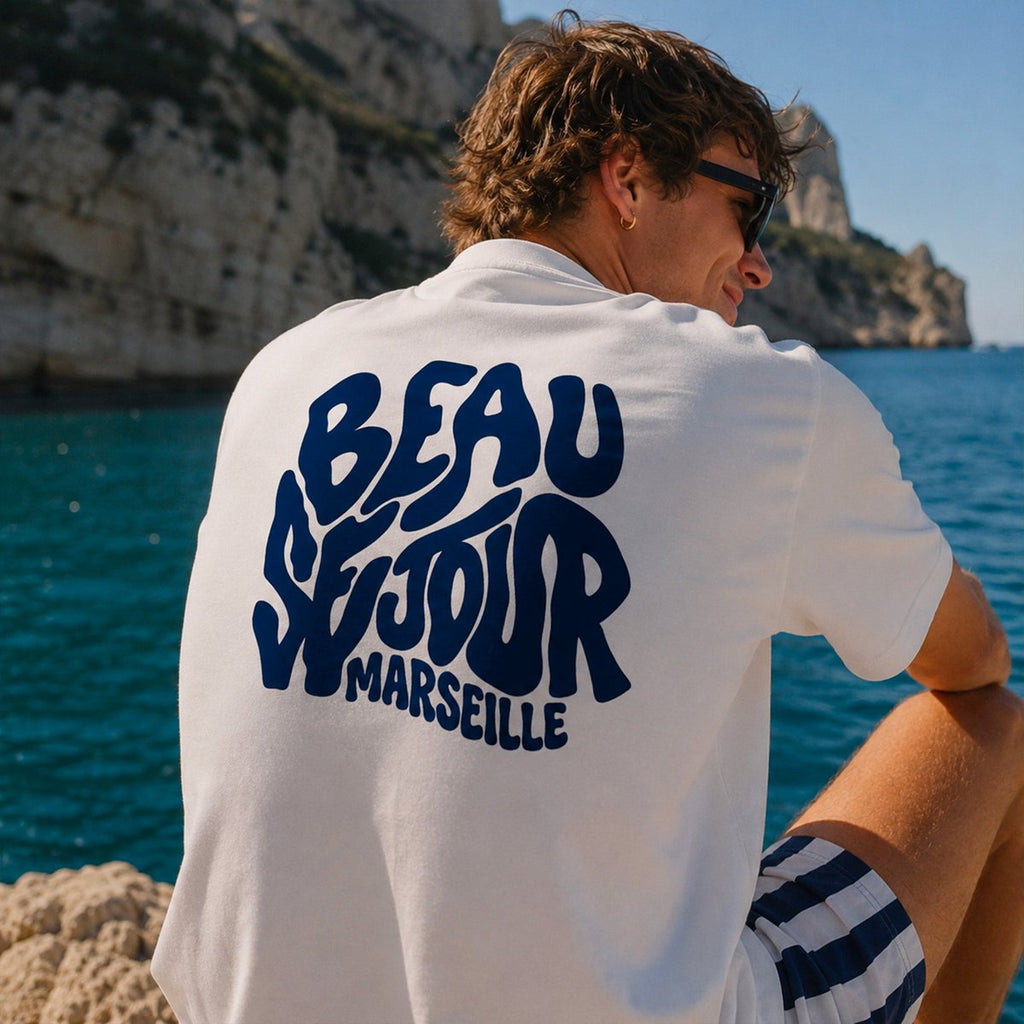 T-Shirt Boxy Blanc Marseille