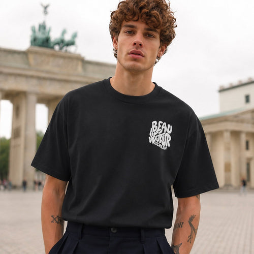 Berlin Boxy T-Shirt Schwarz | 280 g/m² Premium | Beauséjour®