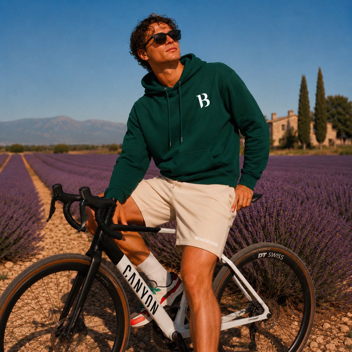 Signature B Hoodie Grün | Bio-Baumwolle | Beauséjour®